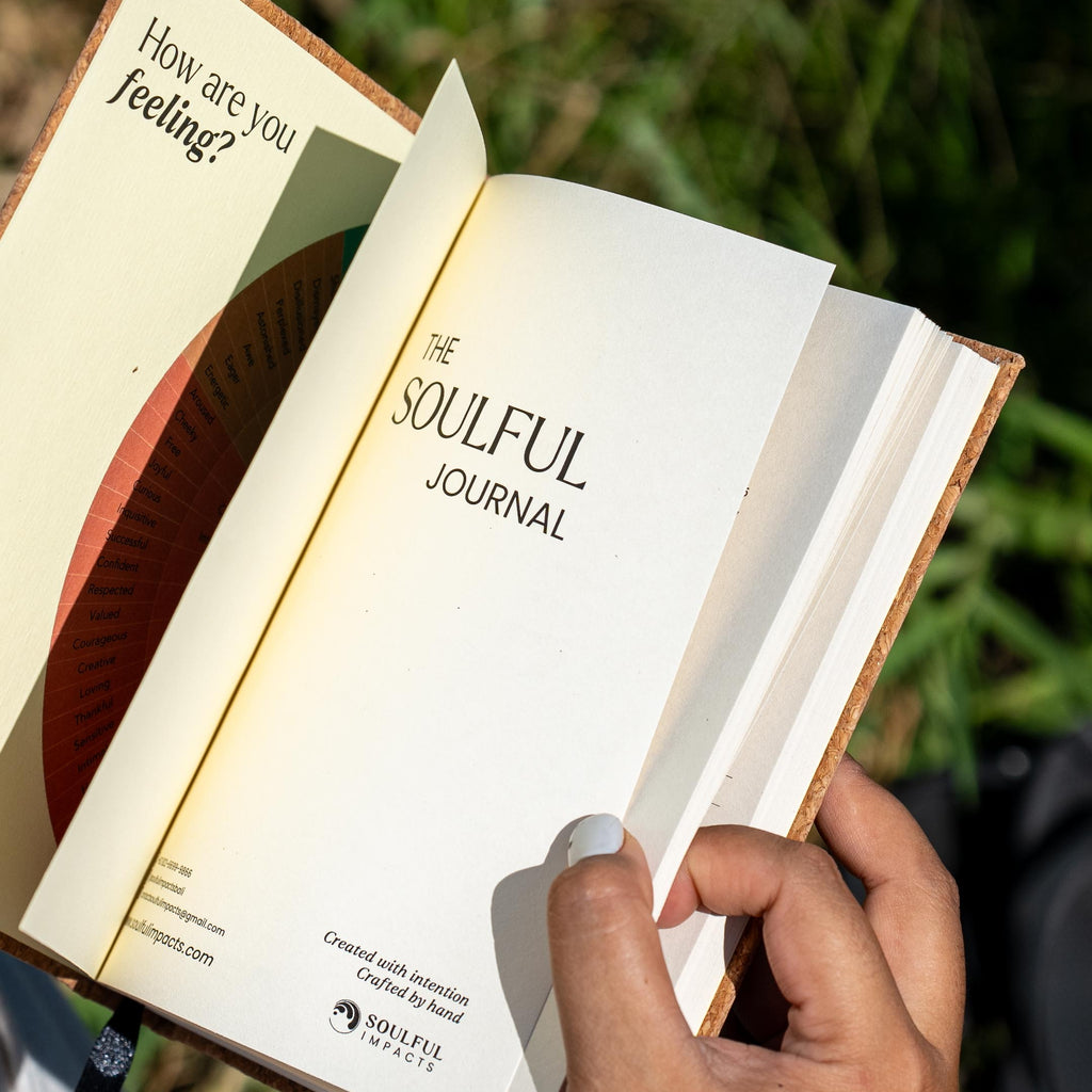 Soulful Guided Journal, A5, Personal Growth & Self-Reflection, Handmade in Bali