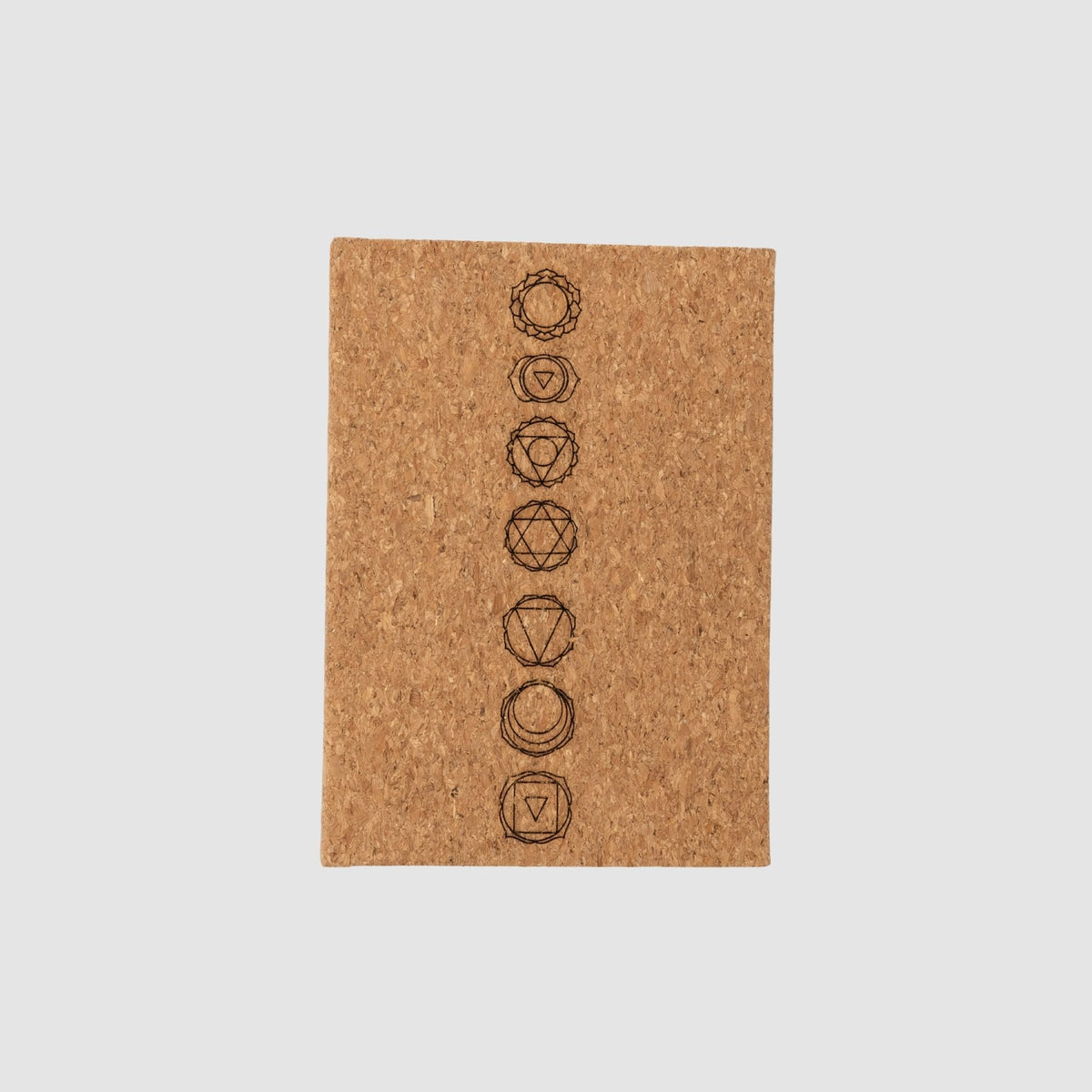 A5 cork hardcover notebook with Chakra design